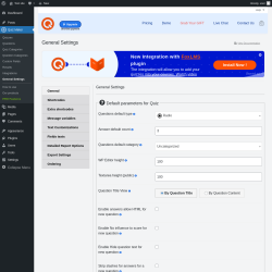 Page screenshot: Quiz Maker → General Settings