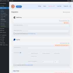 Page screenshot: Quiz Maker → Integrations