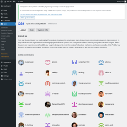 Page screenshot: QSM → About