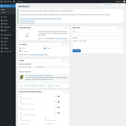Page screenshot: Dashboard ‹ Test site — WordPress