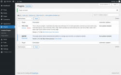 Page screenshot: Plugins &lsaquo; Test site &mdash; WordPress
