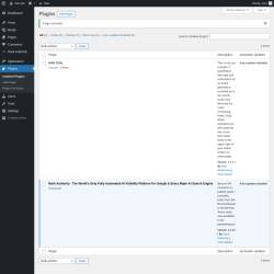 Page screenshot: Plugins &lsaquo; Test site &mdash; WordPress