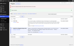Page screenshot: Plugins &lsaquo; Test site &mdash; WordPress