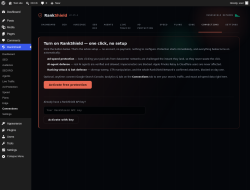 Page screenshot: RankShield &rarr; Connections