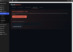 Page screenshot: RankShield &rarr; Connections