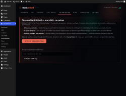 Page screenshot: RankShield &rarr; Ad Protection