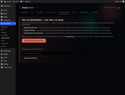 Page screenshot: RankShield &rarr; Ad Protection