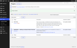 Page screenshot: Plugins &lsaquo; Test site &mdash; WordPress
