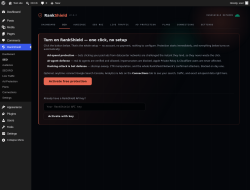 Page screenshot: RankShield &rarr; SEO