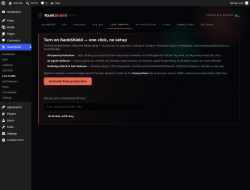 Page screenshot: RankShield &rarr; Live Traffic
