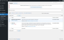 Page screenshot: Plugins ‹ Test site — WordPress