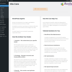 Page screenshot: RC Site Manager &rarr; Site Care