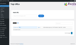 Page screenshot: RC Site Manager &rarr; Top URLs