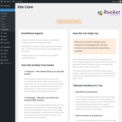 Page screenshot: RC Site Manager &rarr; ⭐ Site Care