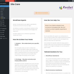 Page screenshot: RC Site Manager &rarr; ⭐ Site Care