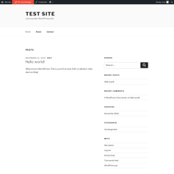 Page screenshot: Test site &ndash; Just another WordPress site