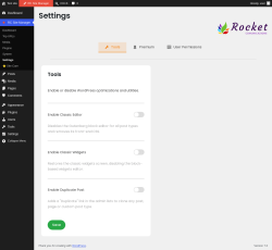 Page screenshot: RC Site Manager &rarr; Settings