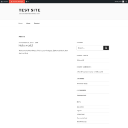 Page screenshot: Test site &ndash; Just another WordPress site