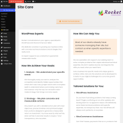 Page screenshot: RC Site Manager &rarr; ⭐ Site Care
