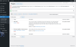 Page screenshot: Plugins ‹ Test site — WordPress