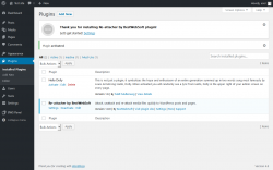 Page screenshot: Plugins &lsaquo; Test site &mdash; WordPress