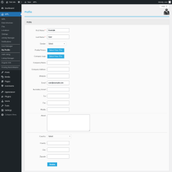 Page screenshot: WPL → My Profile
