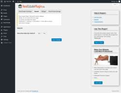 Page screenshot: Real Estate &rarr; Settings &rarr; Search