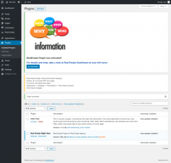 Page screenshot: Plugins &lsaquo; Test site &mdash; WordPress