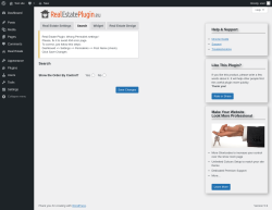 Page screenshot: Real Estate &rarr; Settings &rarr; Search