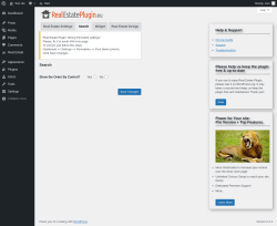 Page screenshot: Real Estate &rarr; Settings &rarr; Search