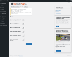 Page screenshot: Real Estate &rarr; Settings &rarr; Search
