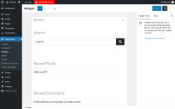 Page screenshot: Widgets &lsaquo; Test site &mdash; WordPress