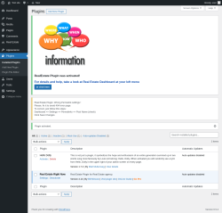 Page screenshot: Plugins &lsaquo; Test site &mdash; WordPress