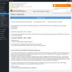 Page screenshot: Real Estate &rarr; Memory Check Up