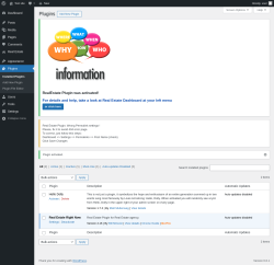 Page screenshot: Plugins &lsaquo; Test site &mdash; WordPress