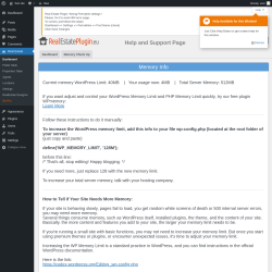 Page screenshot: Real Estate &rarr; Memory Check Up