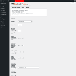 Page screenshot: Real Estate &rarr; Settings