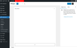Page screenshot: Widgets &lsaquo; Test site &mdash; WordPress
