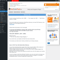 Page screenshot: Real Estate &rarr; Memory Check Up