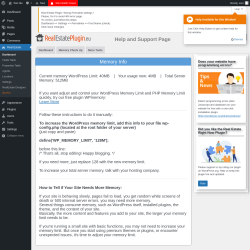 Page screenshot: Real Estate &rarr; Memory Check Up