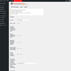 Page screenshot: Real Estate &rarr; Settings