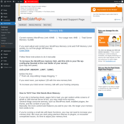 Page screenshot: Real Estate &rarr; Memory Check Up