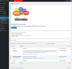 Page screenshot: Plugins &lsaquo; Test site &mdash; WordPress
