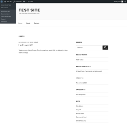 Page screenshot: Test site – Just another WordPress site