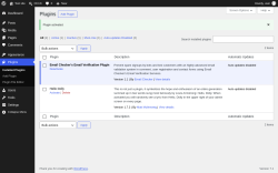Page screenshot: Plugins &lsaquo; Test site &mdash; WordPress