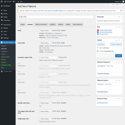 Page screenshot: Real3D Flipbook → Add new → General
