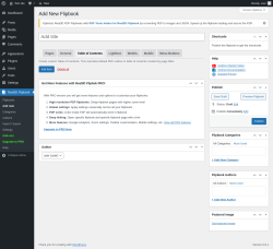 Page screenshot: Real3D Flipbook → Add new → Table of Contents