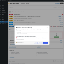 Page screenshot: Security ‹ Test site — WordPress