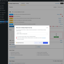 Page screenshot: Security ‹ Test site — WordPress