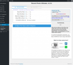 Page screenshot: BD Plugins &rarr; Recent Posts Ultimate